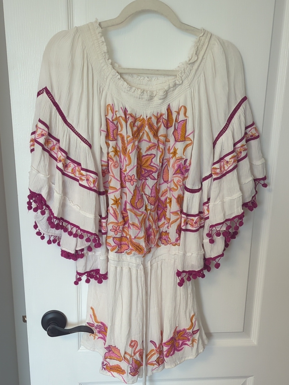 RAGA White Smocked Neck Lightweight Top